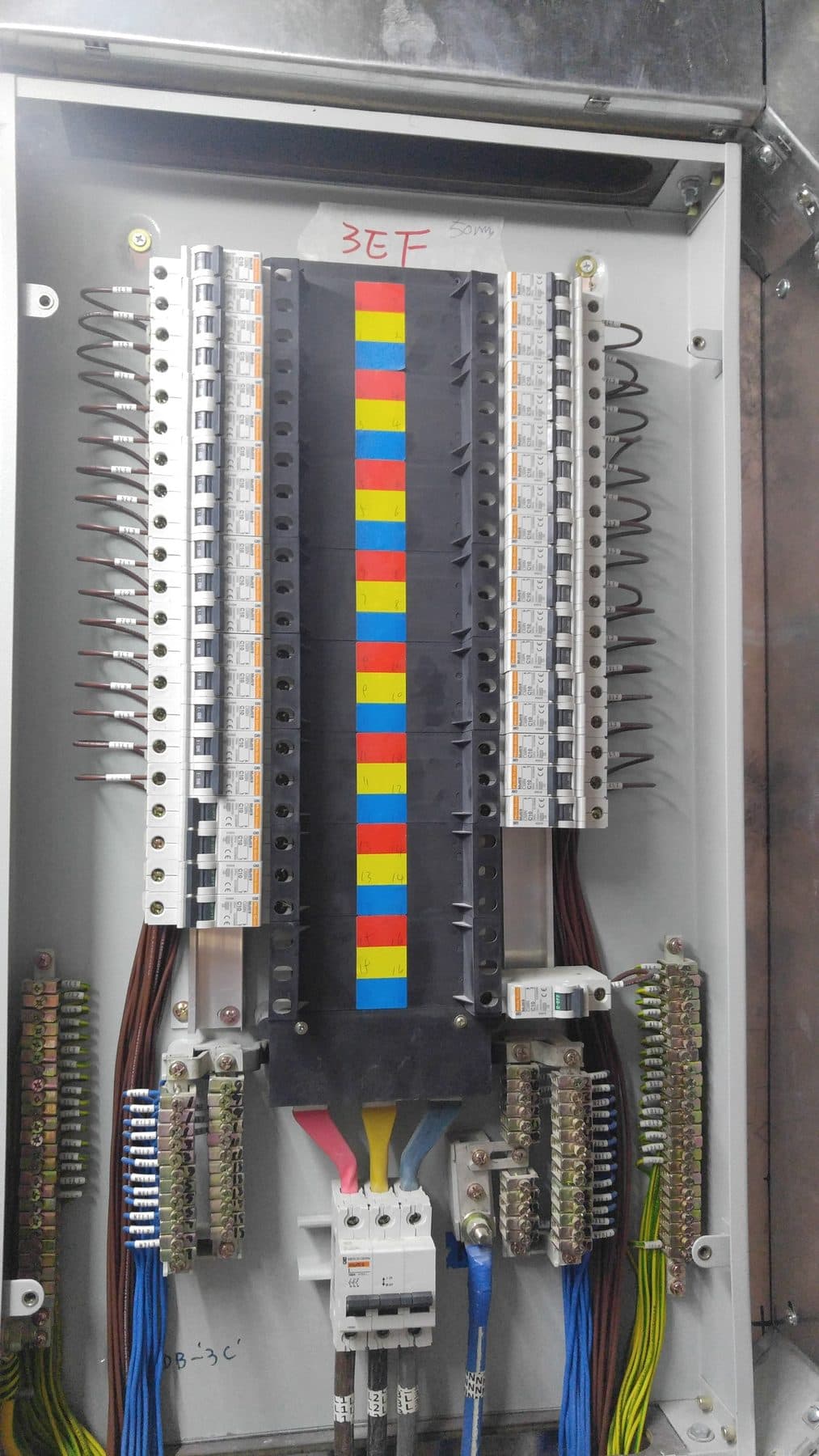3ET Distribution Board — 3ET distribution board wiring, construction progress