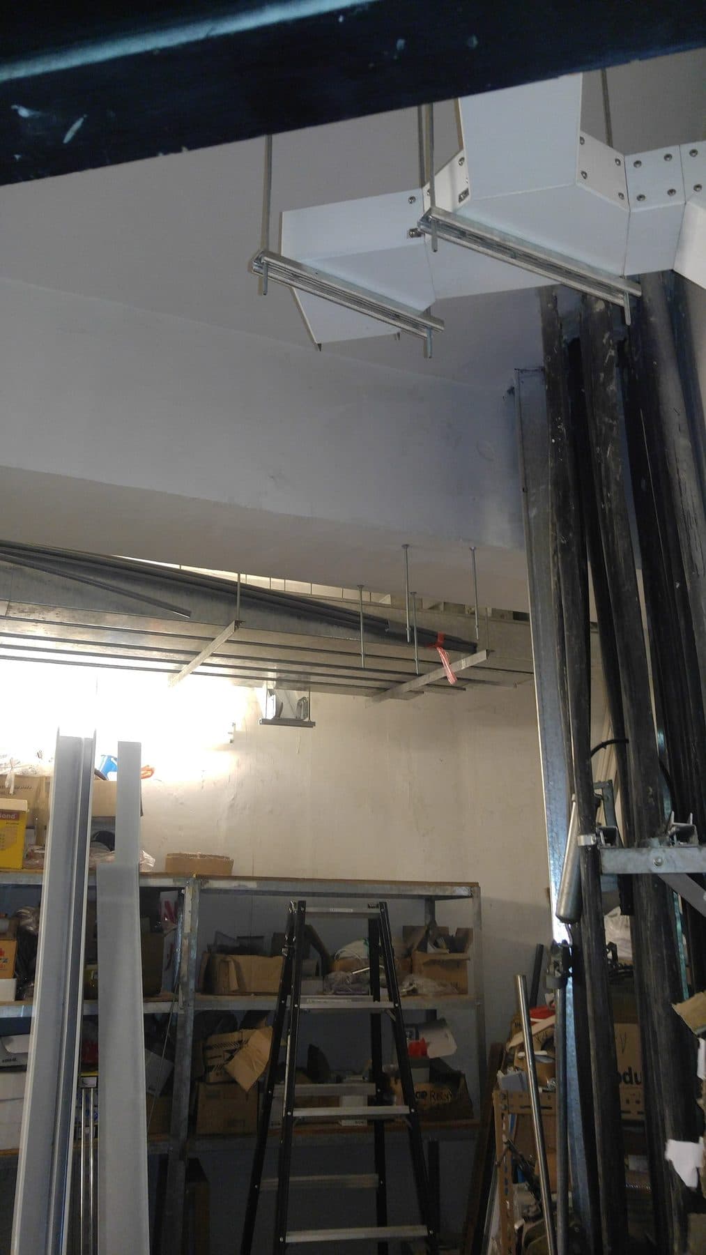 Gucci Fitout — retail service column, construction progress