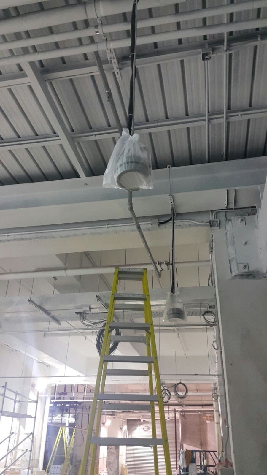 Gucci Fitout — high-level services, construction progress
