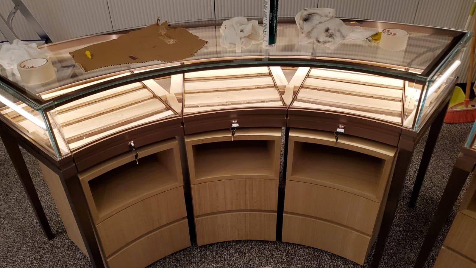 Jewellery Company — display counter cleaning, construction progress