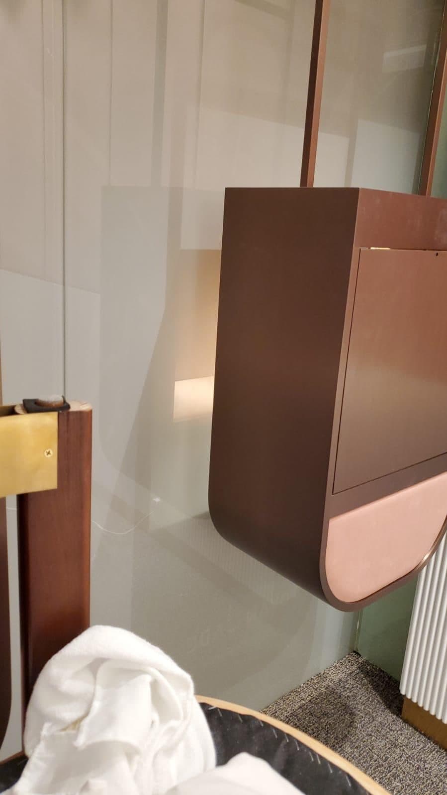 Jewellery Company — wall cabinet detail, construction progress