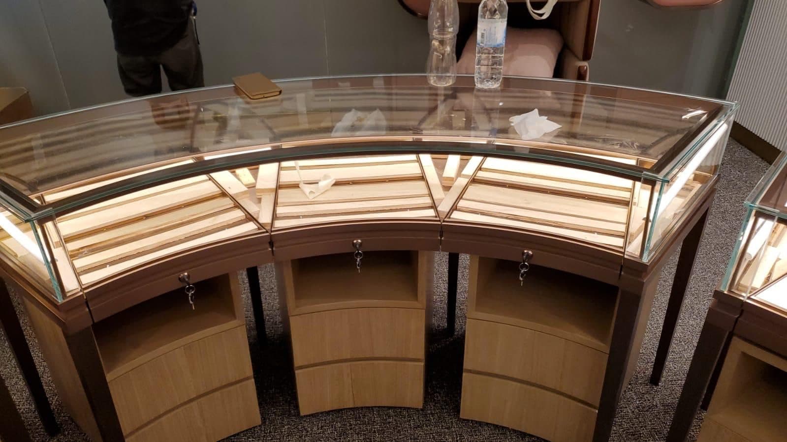 Jewellery Company — display counter joinery, details