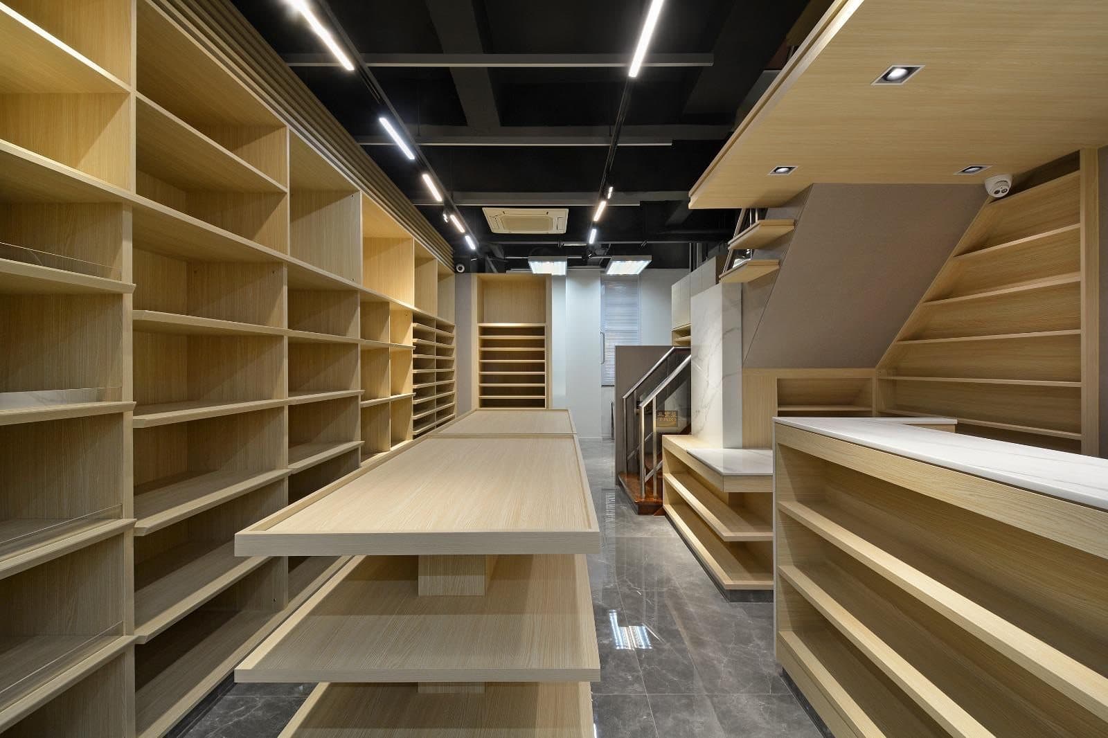 Tai Cheong Calendar Shop — main retail aisle, completed showcase