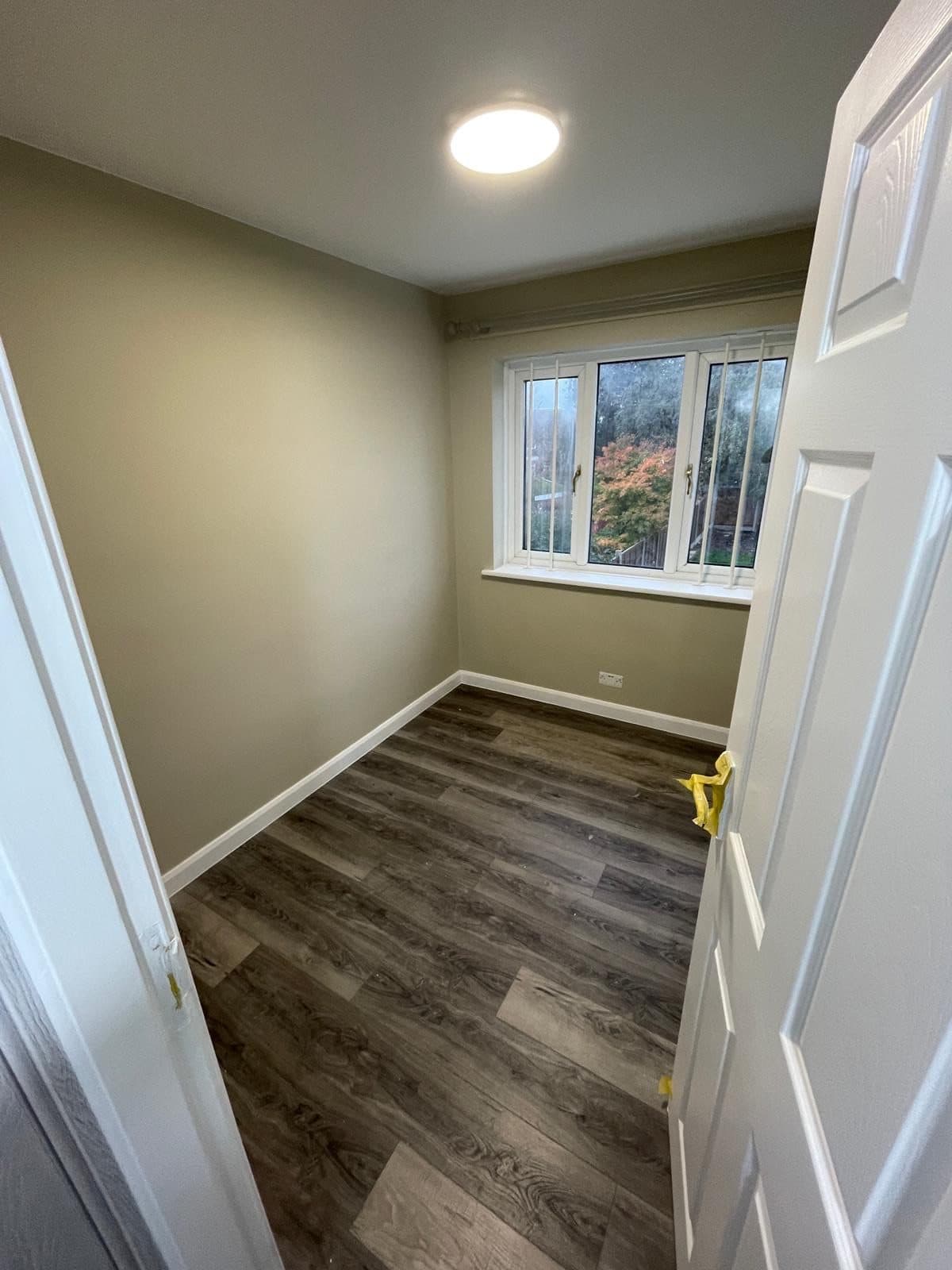 B36 — Small rear bedroom, completed showcase