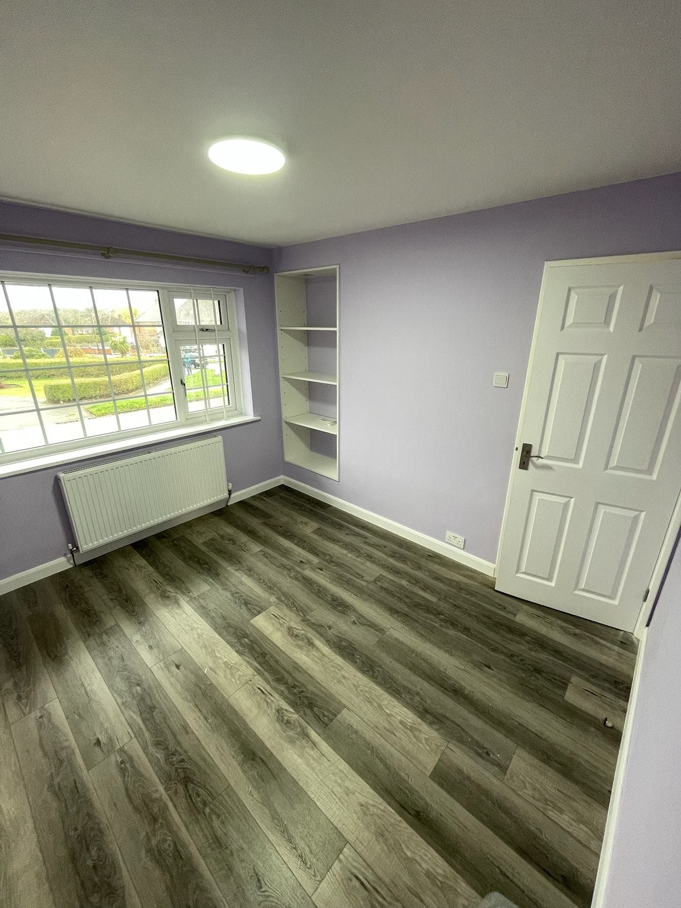 B36 — Front bedroom, completed showcase