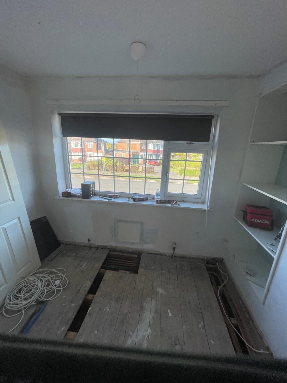 B36 — Front bedroom, construction progress