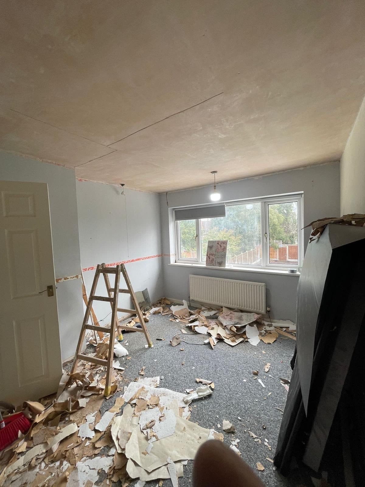 B36 — Large rear bedroom, construction progress
