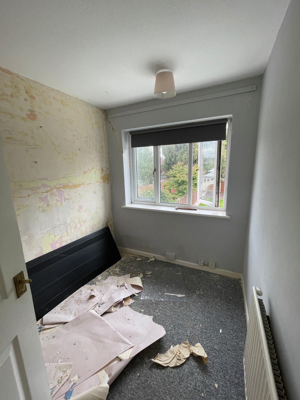B36 — Small rear bedroom, construction progress