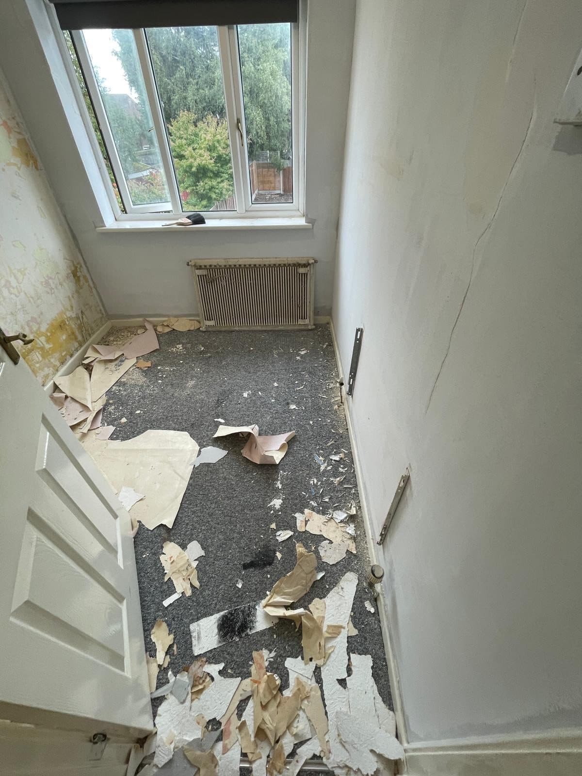 B36 — Bedroom strip-out, construction progress