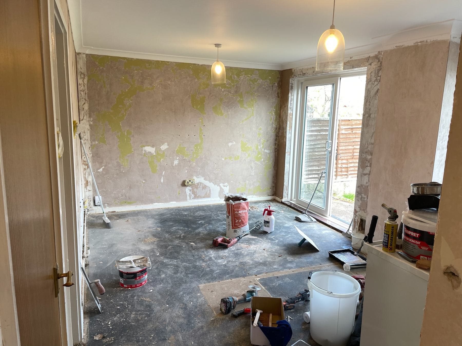 B93 — Rear Living and Dining Area, construction progress
