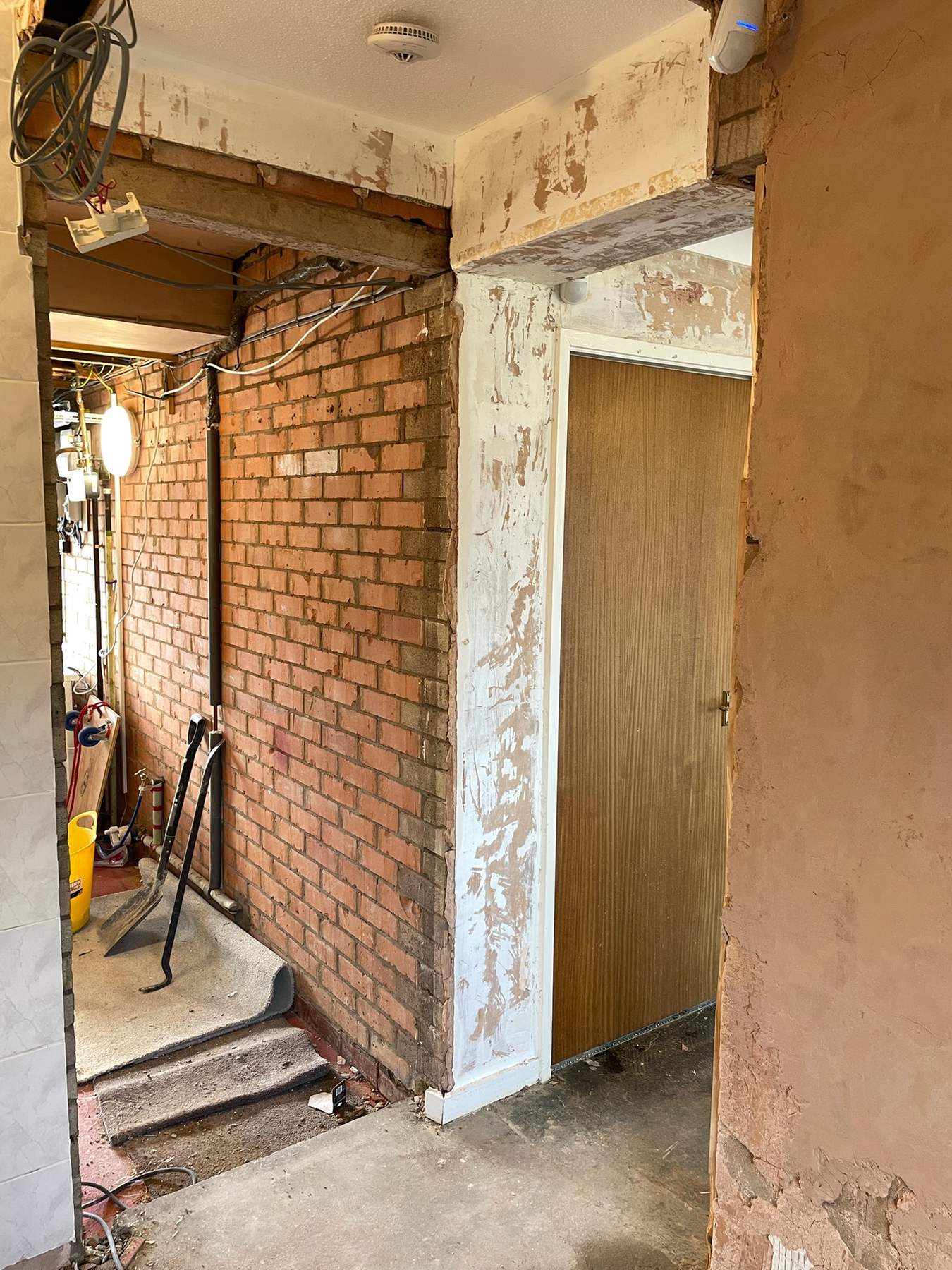B93 — Utility Opening and Service-wall Strip-out, construction progress