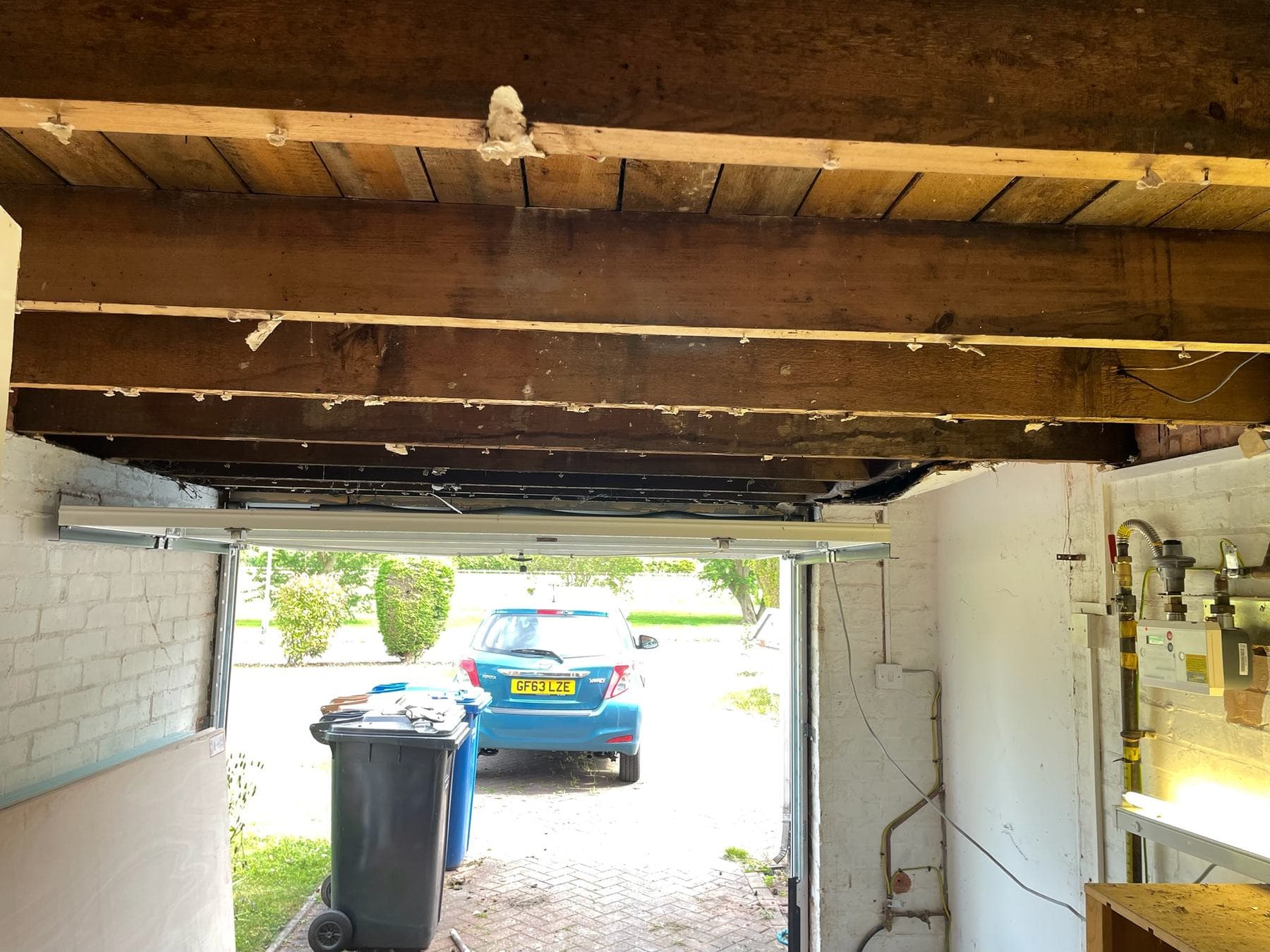 WS13 — Garage Ceiling Strip-out, construction progress